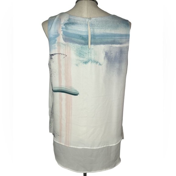 Rose & Olive Sleeveless Layered Round Neck Pullover Blouse Size 1X - Picture 3 of 10